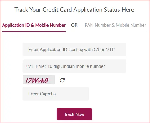 Flipkart Credit Card Status